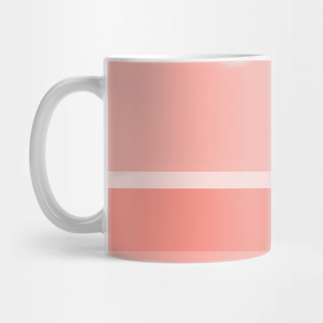 A singular federation of Very Light Pink, Pale Pink, Melon and Peachy Pink stripes. by Sociable Stripes